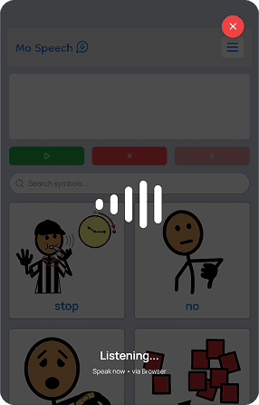 Voice search for 'want'